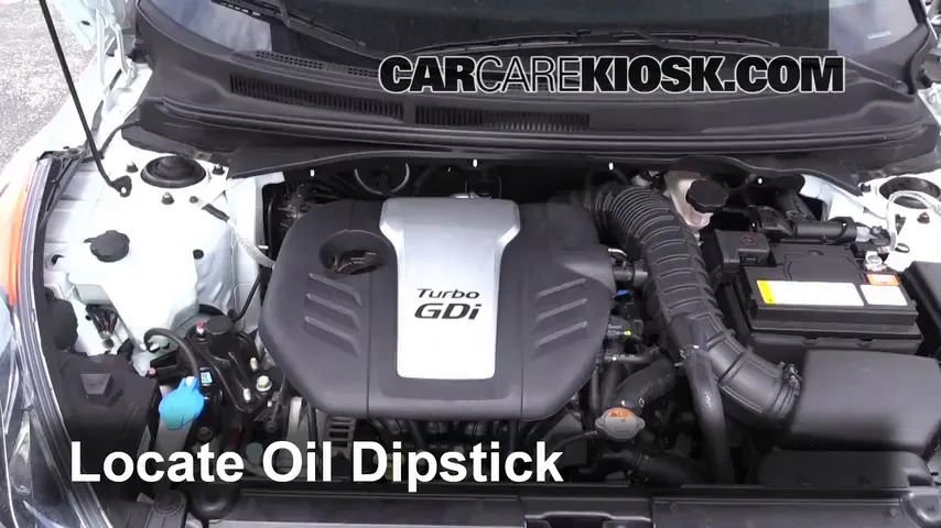 2013 Hyundai Veloster Turbo 1.6L 4 Cyl. Turbo Oil Check Oil Level